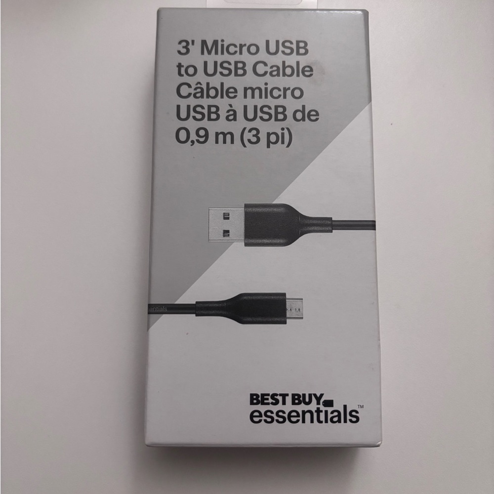 Black Micro USB to USB Cable